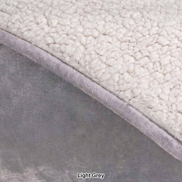 St. James Home Velvet and Sherpa Foot Pocket Throw