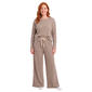 Womens Poppy & Clay Waffle Thermal & Boxy Ankle Leg Pajama Set - image 1