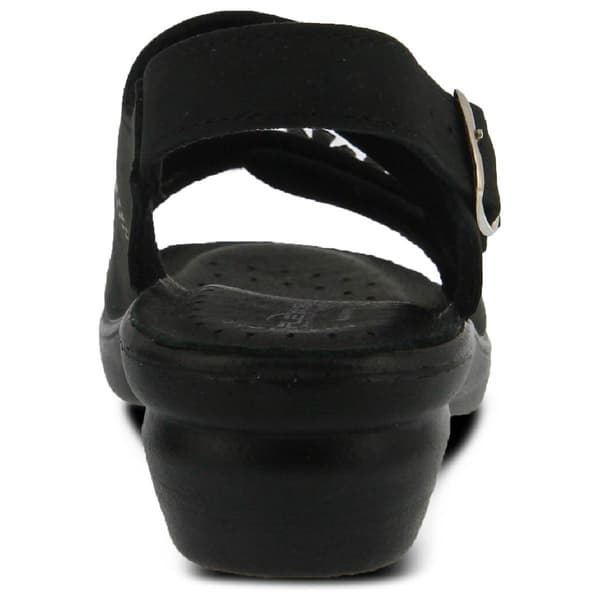 Womens Flexus&#174; By Spring Step Ceri Wedge Sandals - Black
