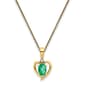14k Emerald Diamond Pendant Necklace - image 1