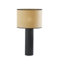 HomeRoots 29in. Black Ceramic Cylinder Table Lamp with Drum Shade - image 1