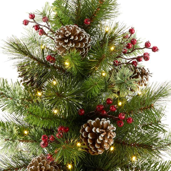 National Tree Iced Berry Pine 2ft. LED Mini Christmas Tree