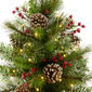 National Tree Iced Berry Pine 2ft. LED Mini Christmas Tree - image 3