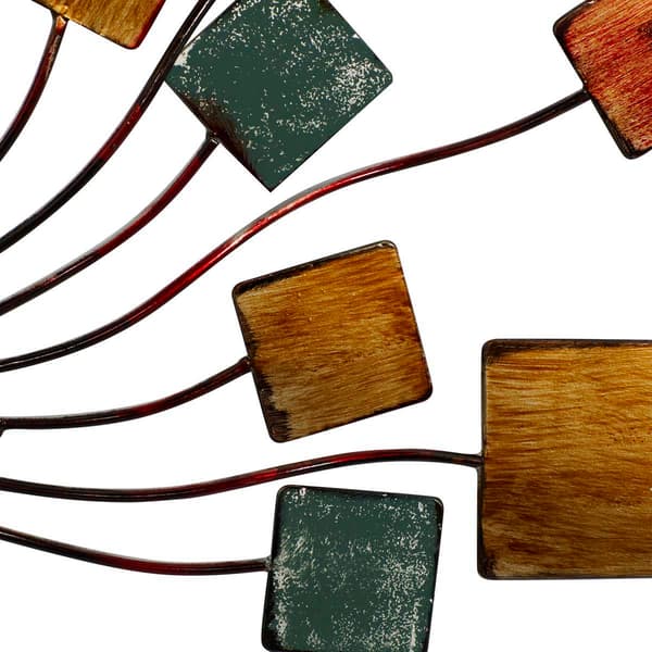 9th & Pike® Brown Modern Abstract Round Metal Wall Decor