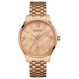 Womens Bulova Maiden Mother of Pearl Dial Watch - 97P113