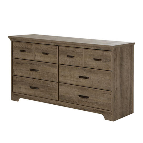 South Shore Versa 6 Drawer Double Dresser - Oak - image 
