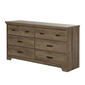 South Shore Versa 6 Drawer Double Dresser - Oak - image 1