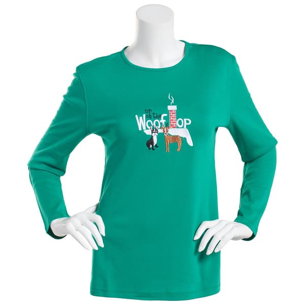 Womens MCCC Sportswear Woof Top Holiday Tee - image 