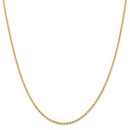 Unisex Gold Classics™ 1.50mm. 14k Diamond Cut Rope 14in. Necklace