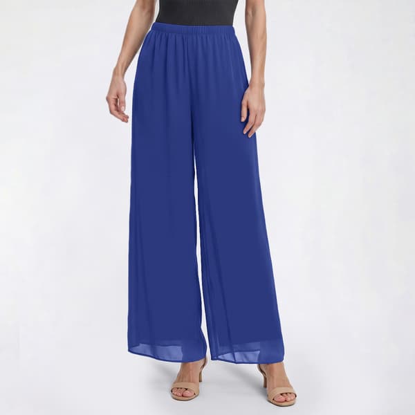 Petite MSK Solid Chiffon Palazzo Pants - image 