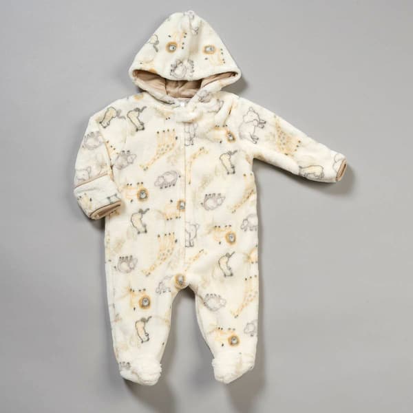 Baby Unisex (NB-9M) Le Top Bebe Safari Hooded Faux Fur Coverall - Boscov's