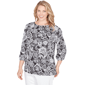 Plus Size Ruby Rd. California Dreaming 3/4 Sleeve Floral Blouse - image 3