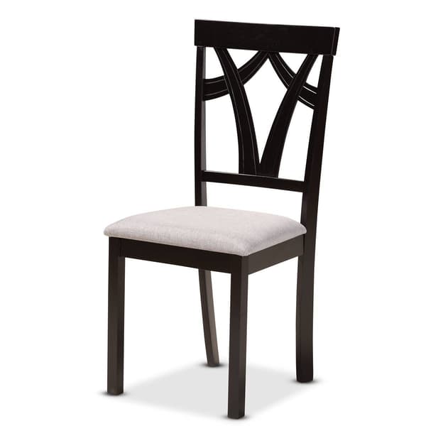 Baxton Studio Derya Modern Grey Fabric Wood 5pc. Dining Set