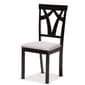 Baxton Studio Derya Modern Grey Fabric Wood 5pc. Dining Set - image 3