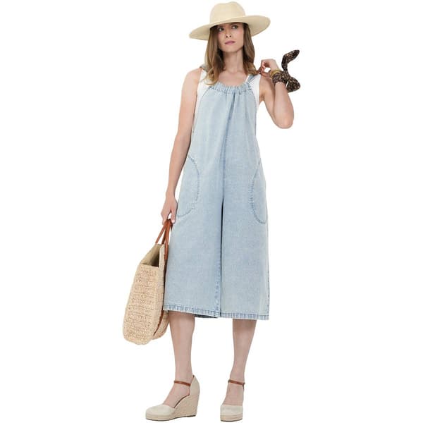 Womens MNK Sleeveless Denim Jumpsuit