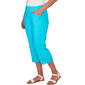 Womens Ruby Rd. Mix It Up Alt Solid Eyelet Capri Pants - image 2