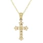 10kt. Gold Cross Pendant with Gold-Filled Chain - image 1