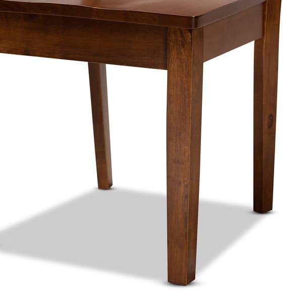 Baxton Studio Brava Walnut Brown Finished Wood 5pc. Dining Set