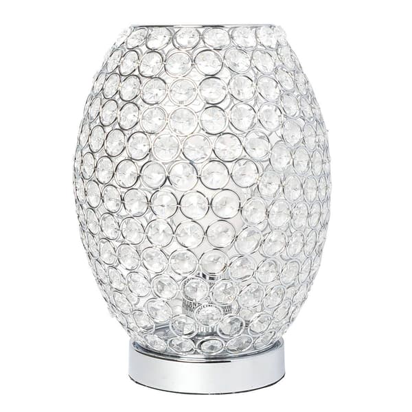 Elegant Designs Elipse Crystal Curved Uplight Table Lamp