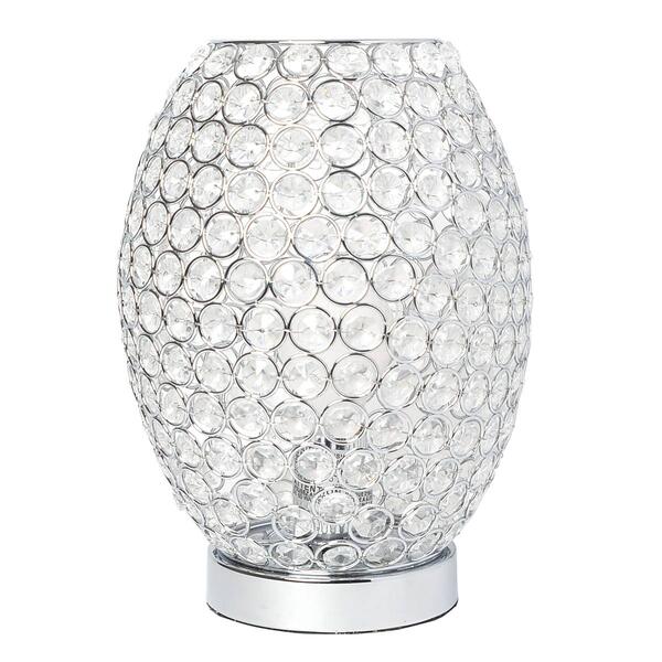 Elegant Designs Elipse Crystal Curved Uplight Table Lamp - image 