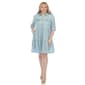 Plus Size White Mark Long Sleeve Tiered Midi Shirtdress - image 2
