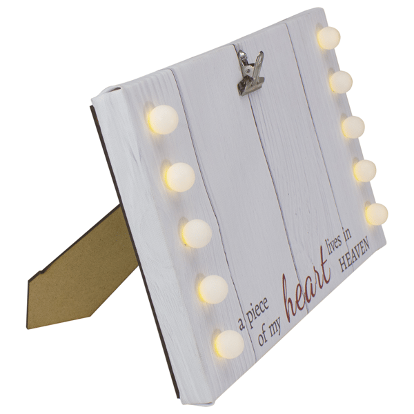 Northlight LED "A Piece of My Heart Lives in Heaven" Canvas