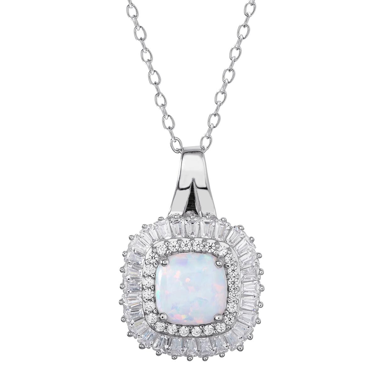 Splendere CZ & Opal Pendant