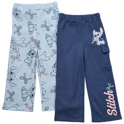 Girls (4-6x) Disney 2Pk. Stitch Fleece Lined Wide Leg Pants