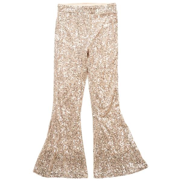 Girls &#40;7-16&#41; Jessica Simpson Sequin Knit Flare Pants - image 