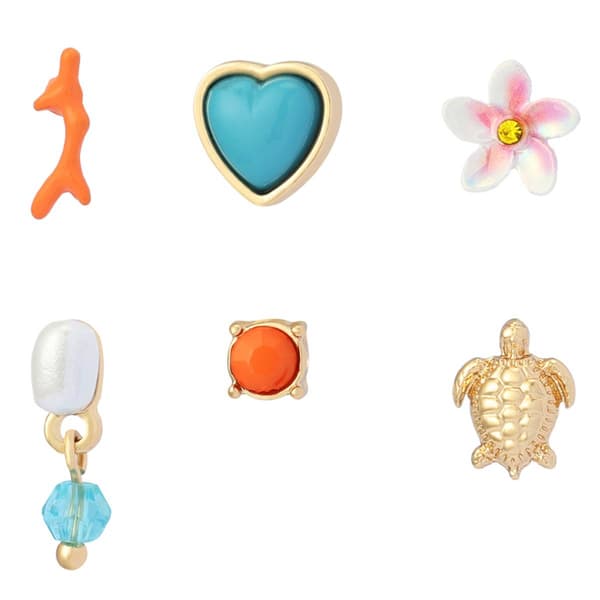 Betsey Johnson Beachy Stud Earring Set - image 