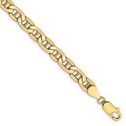 Gold Classics(tm) 5.5mm. Semi-Solid Anchor Chain Bracelet