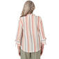 Petite Alfred Dunner Tuscan Sunset Woven Stripe Texture Top - image 2
