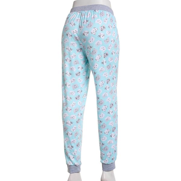 Juniors Pillow Talk Cat Faces Jogger Pajama Pants