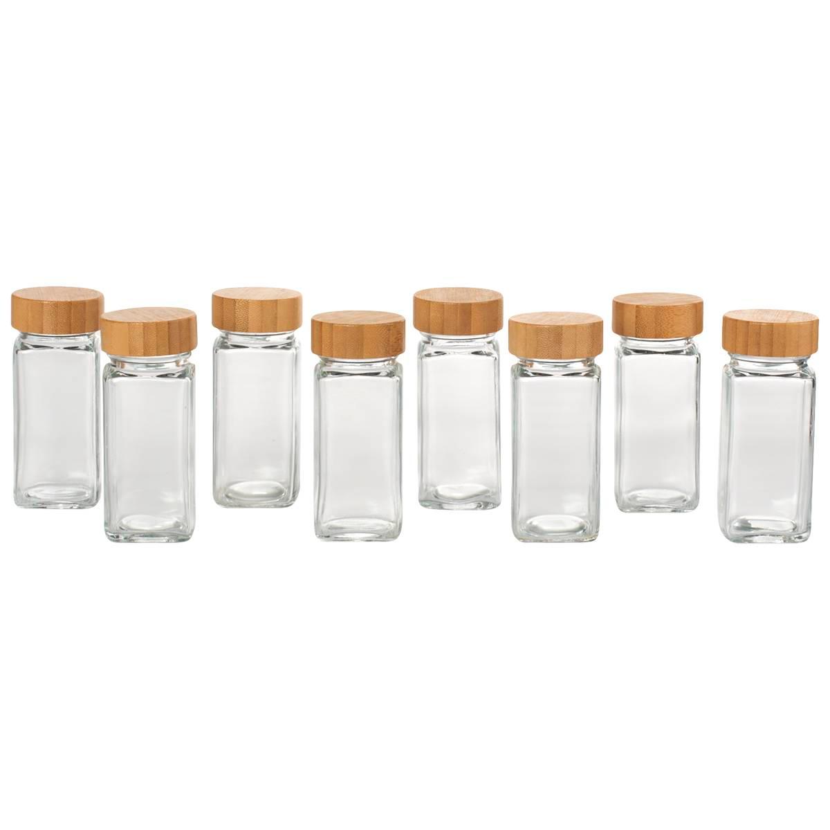 Gourmet Kitchen 8pc. 4oz. Bamboo Spice Jar Set