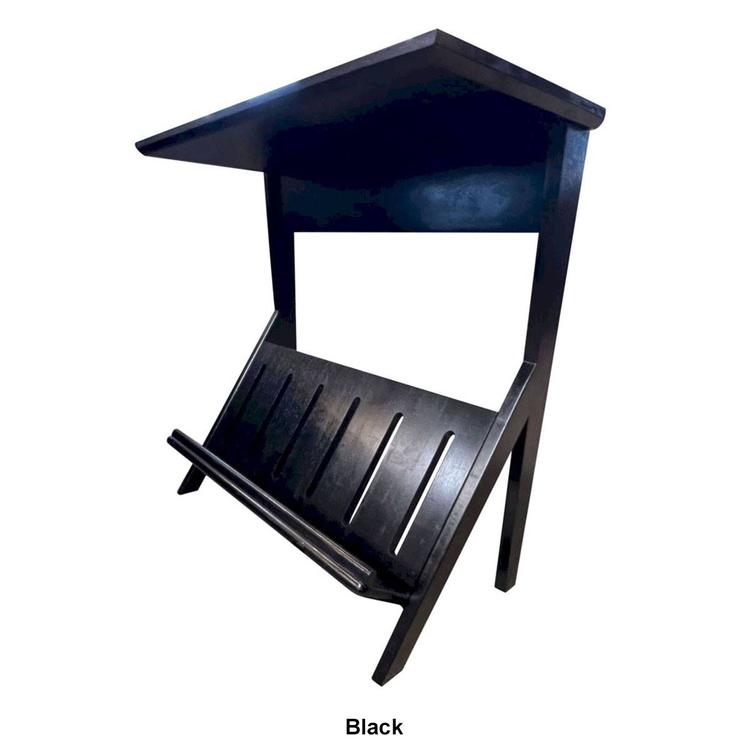 Casual Contemporary Living Acacia K End Table w/ Display Rack