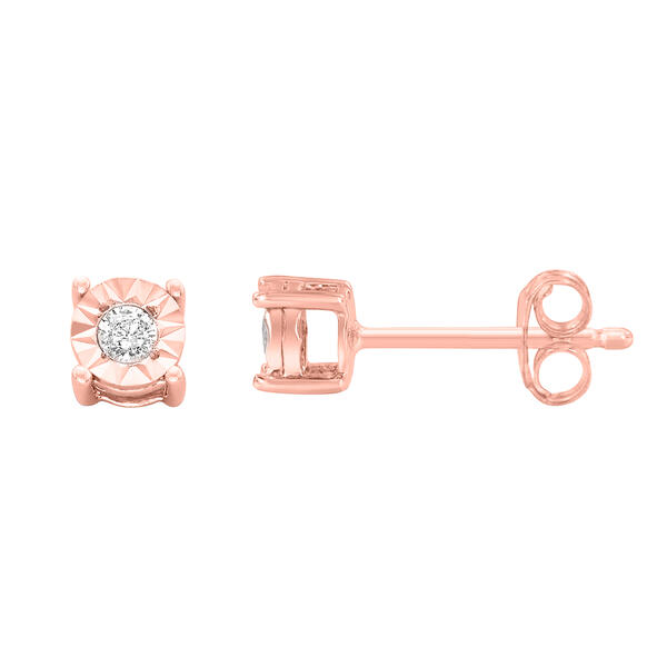 Diamond Classics&#40;tm&#41; 10kt. Rose Gold 1/10ctw. Stud Earrings - image 