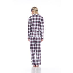 Womens White Mark 3 pc. Plaid Pajama Set