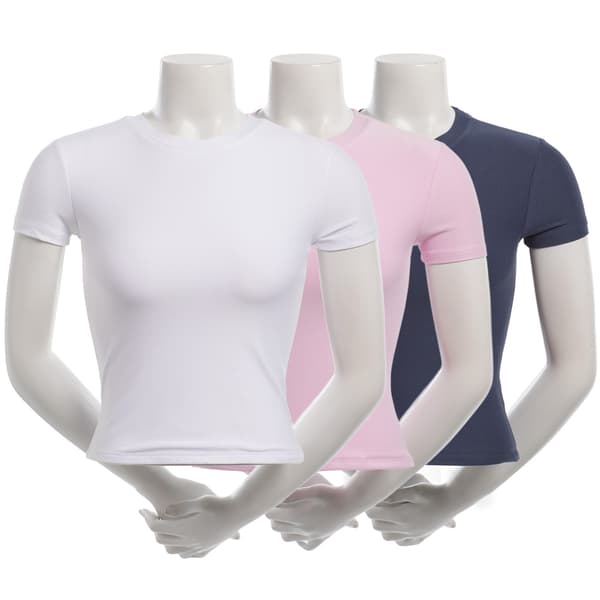 Juniors Uptown Lemon 3PK Short Sleeve Double Layer Tee - image 