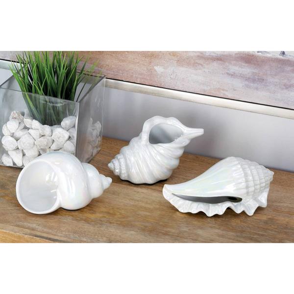 9th & Pike® Coastal Style Seashell Sculpture - Set of 3