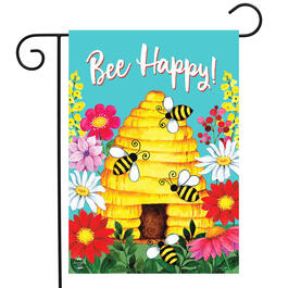 Briarwood Lane Bee Happy Hive Garden Flag