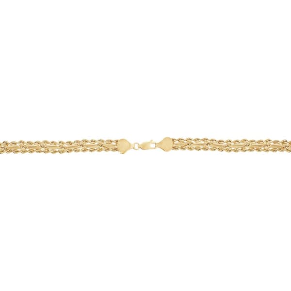 Gold Classics&#8482; 2-Row Rope Chain w/ 1-Row Milano Chain Necklace