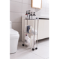 J&V Textiles Chrome Slim Clear Acrylic 3 Tier Cart - image 3