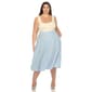 Plus Size White Mark Flared Midi Skirt with Pockets - image 5