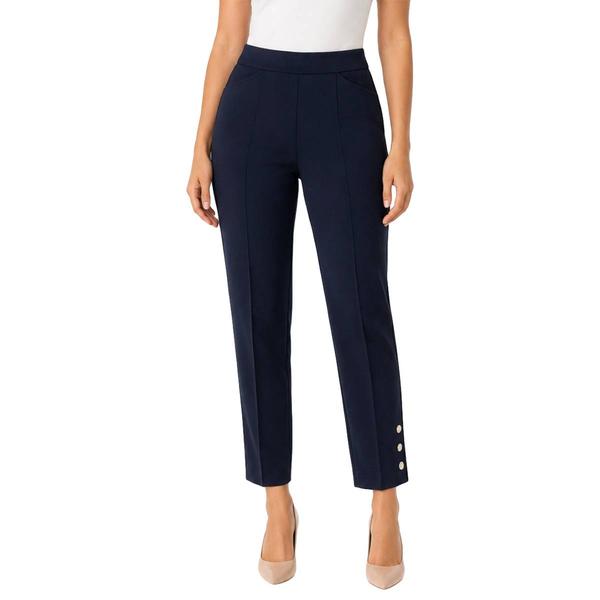Womens Zac & Rachel Solid Slim Leg With Stud Hem Detail - Navy