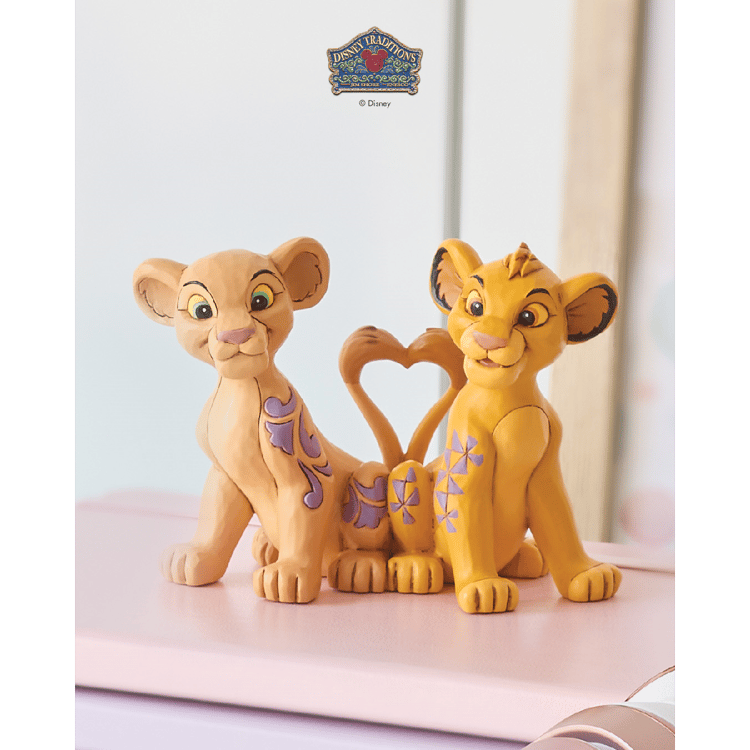 Jim Shore Disney Traditions Simba & Nala Heart Tails Figurine