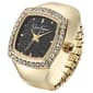 Womens Jessica Simpson Gold Tone Crystal Ring Watch - JR0009GD - image 1