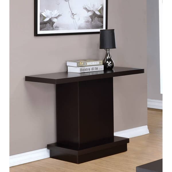 Coaster Pedestal Sofa Table - Cappuccino