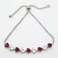 Gianni Argento silver Lab Ruby & Cubic Zirconia Heart Bracelet - image 1