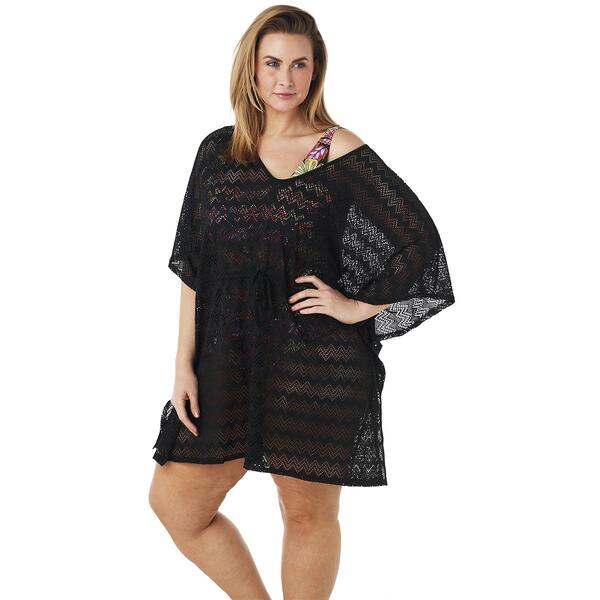 Plus Size Cover Me Crochet Caftan Cover-Up - image 