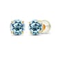 Gemstone Classics(tm) 14kt. Gold Sky Blue Topaz Stud Earrings - image 1